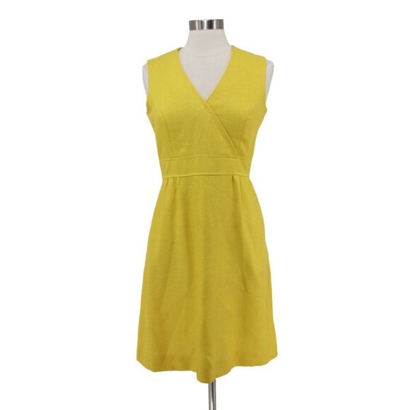 Vintage 50s Bonwit Teller Yellow Tweed Shift Dress with Matching Jacket Size S - Picture 4 of 9